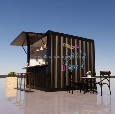 Supermarket Made of Galvanized Steel Square Tubes Main Structure for 20ft or 40ft Mobile Prefabricated Foldable House