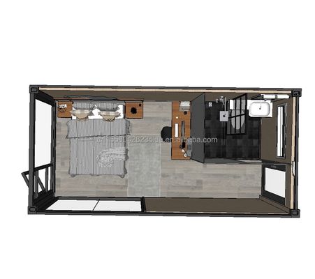 Easy Assemble Luxury Living Container House with Galvanized Steel Square Tubes Main Structure