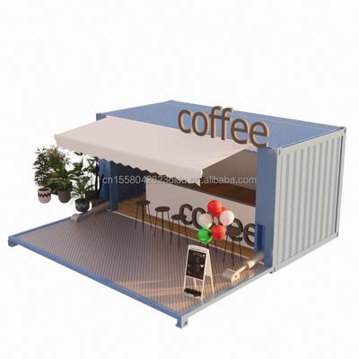 Bathroom Container Houses 20ft Foldable Luxury Prefabricated Portable Shipping Container Prefab Coffee Shop