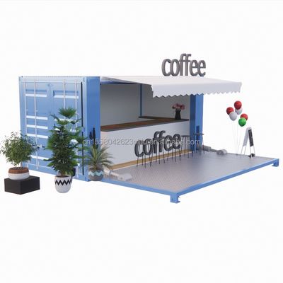 Bathroom Container Houses 20ft Foldable Luxury Prefabricated Portable Shipping Container Prefab Coffee Shop