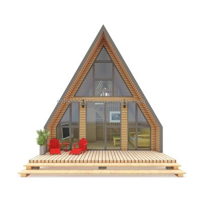 EU Bathroom Living Room Wooden Triangle Container with Sandwich Panel Door and Galvanized Steel Square Tubes Structure