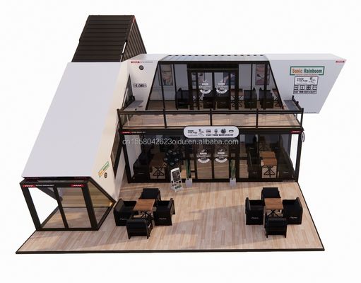 Expandable Prefab Folding Container Garden House with Galvanized Steel Square Tubes Main Structure Chinese Design Style