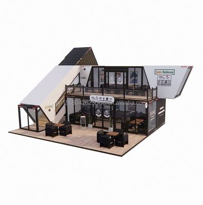 Expandable Prefab Folding Container Garden House with Galvanized Steel Square Tubes Main Structure Chinese Design Style