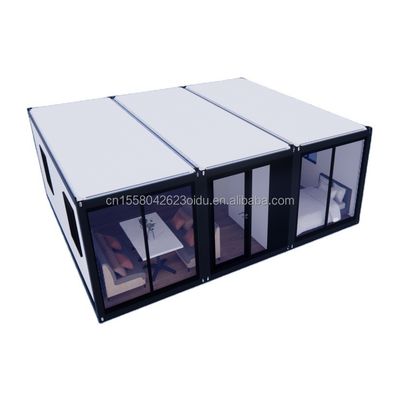 Container Houses Affordable Steel Structure Prefab Homes with 50/75/100mm Wave Sandwich Panel Walls