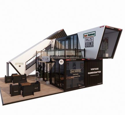 Expandable Prefab Folding Container Garden House with Galvanized Steel Square Tubes Main Structure Chinese Design Style