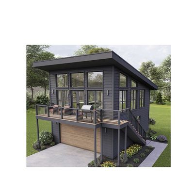 Galvanized Steel Square Tubes 2 Bedroom Outdoor Building Prefab Shipping Container House for Villa/Hot Courtyard Garden