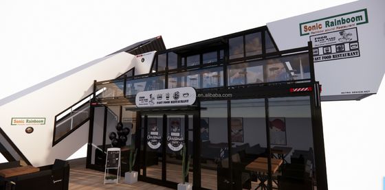 Expandable Prefab Folding Container Garden House with Galvanized Steel Square Tubes Main Structure Chinese Design Style