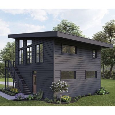 Galvanized Steel Square Tubes 2 Bedroom Outdoor Building Prefab Shipping Container House for Villa/Hot Courtyard Garden