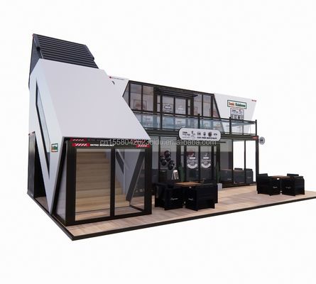 Expandable Prefab Folding Container Garden House with Galvanized Steel Square Tubes Main Structure Chinese Design Style
