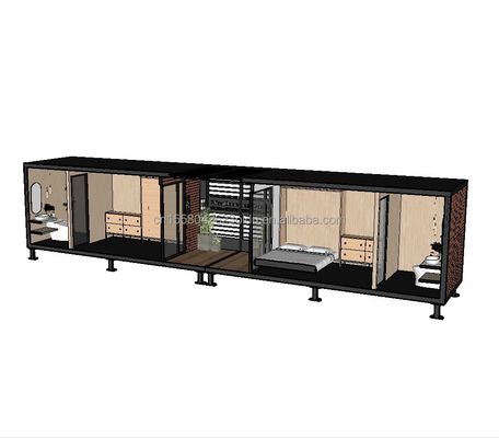 Affordable Aluminum Alloy Windows Steel Structure Prefab Foldable Villa Container House with Galvanized Steel Square Tubes