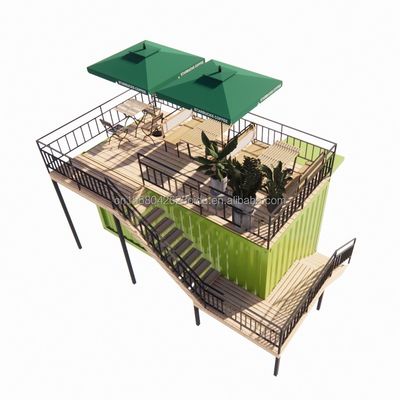 Bathroom 20ft Portable Kiosk Modified Prefab Modular Coffee Shop Shipping Container Bar Tiny House in Modern Design Style