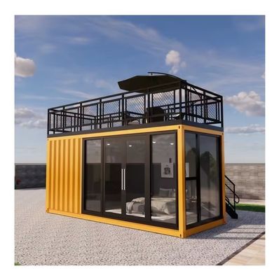 20ft Bathroom Black Container House With One Bedroom Hotel Kitchen Manufactured By Prefabricated Houses