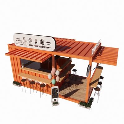 Aluminum Alloy Windows Popular 20FT Container Coffee Shop Container House for Restaurant
