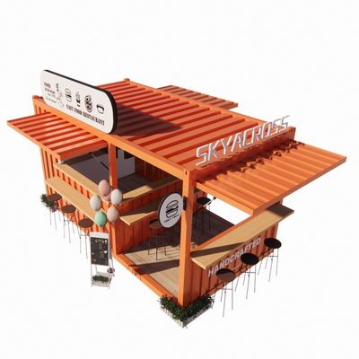 Aluminum Alloy Windows Popular 20FT Container Coffee Shop Container House for Restaurant