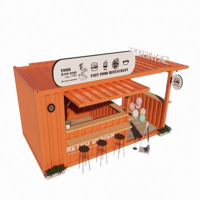 Aluminum Alloy Windows Popular 20FT Container Coffee Shop Container House for Restaurant