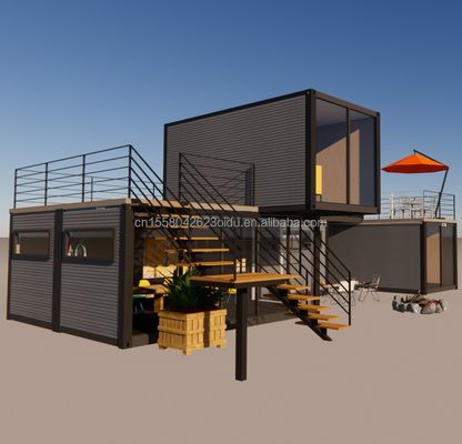 Hotel Prefabricated Foldable Container Shop With Steel Frame Galvanized Steel Bending 180g Material