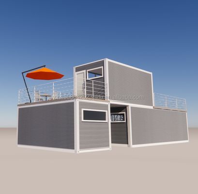 Hotel Prefabricated Foldable Container Shop With Steel Frame Galvanized Steel Bending 180g Material
