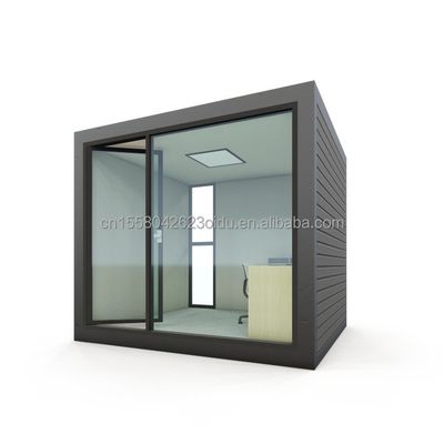 Galvanized Steel Square Tubes 10ft Modern Wooden Steel Structure Office for Commercial Space