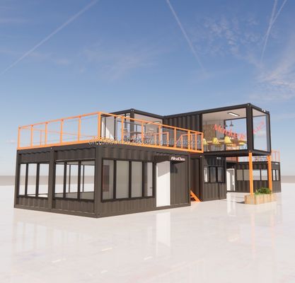 Customized Modern Prefab Tiny House with Customized Color and Wall 50/75/100mm Wave Sandwich Panel