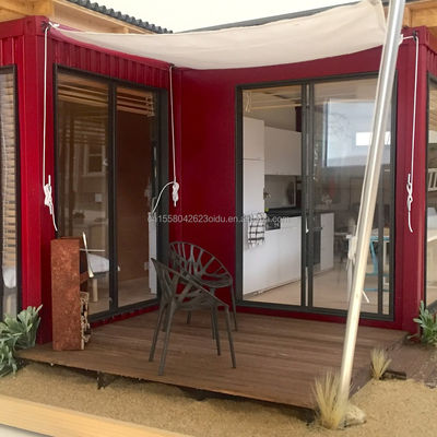 Two/Three Bedrooms One Bathroom Galvanized Steel Square Tubes Luxury Prefab Folding Container Homes for Garden Family