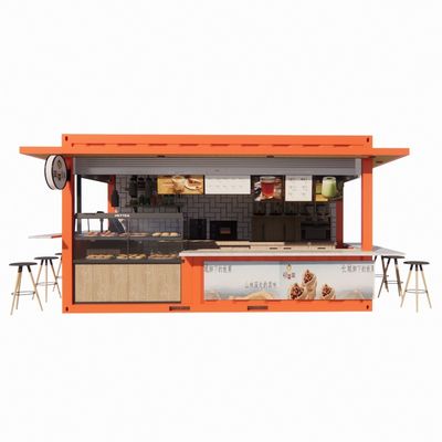 Modular Prefabricated Shipping Container Bar 2023 Top Design Wall 50/75/100mm Wave Sandwich Panel Bathroom