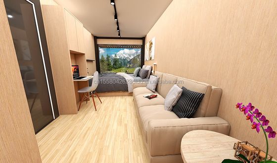 Two/Three Bedrooms One Bathroom Galvanized Steel Square Tubes Luxury Prefab Folding Container Homes for Garden Family