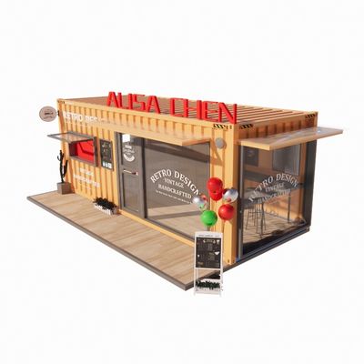 Popular Folding Cafe Container Restaurant with Steel Frame and Galvanized Main Structure