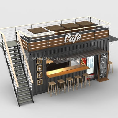 Foldable Container Store Economical Custom Design with Aluminum Alloy Windows and Wall 50/75/100mm Wave Sandwich Panel