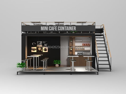 Foldable Container Store Economical Custom Design with Aluminum Alloy Windows and Wall 50/75/100mm Wave Sandwich Panel