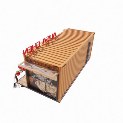 Popular Folding Cafe Container Restaurant with Steel Frame and Galvanized Main Structure