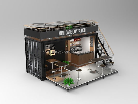 Foldable Container Store Economical Custom Design with Aluminum Alloy Windows and Wall 50/75/100mm Wave Sandwich Panel