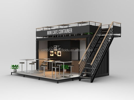 Foldable Container Store Economical Custom Design with Aluminum Alloy Windows and Wall 50/75/100mm Wave Sandwich Panel