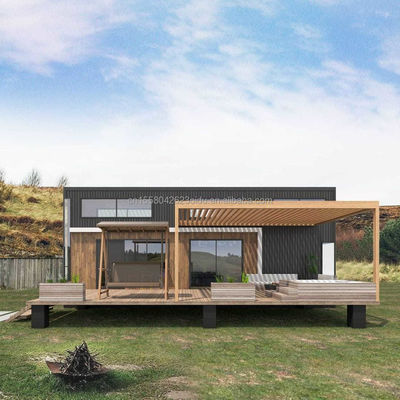 Expandable Log Container Houses Customized Two/Three Bedrooms Luxury Prefabricated Wood Family House