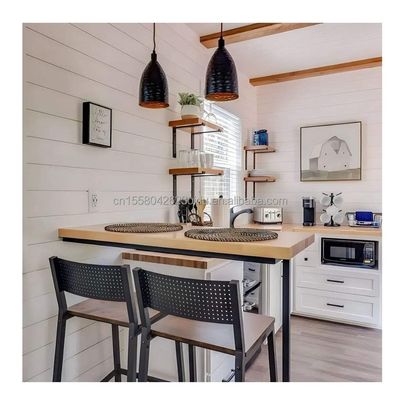 Main Structure Galvanized Steel Square Tubes Wooden Container Family House European Union Australia 40ft 2 Bedroom 1 Hall