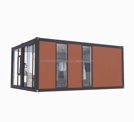 Container Houses Wall 50/75/100mm Wave Sandwich Panel Foldable Expandable Prefab House Villa