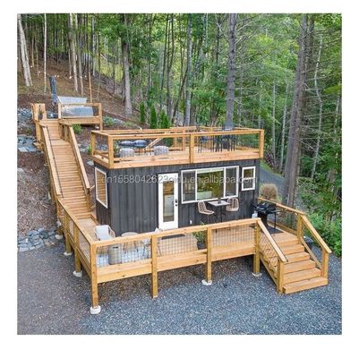 Long Beach Container Bar with Two Stories Pop-up Design and Hotel Theme in 20ft or 40ft