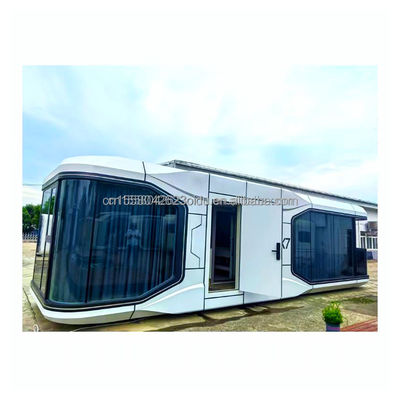 Customized Color Soundproof Space Capsule Prefab Tiny House with Wall 50/75/100mm Wave Sandwich Panel