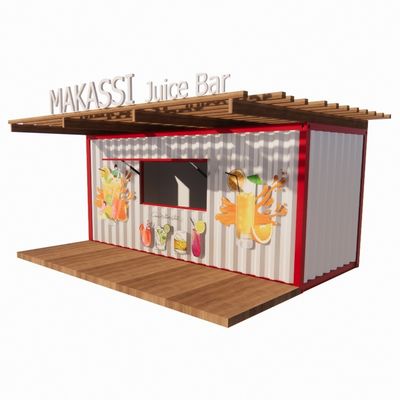 Modern Design Container Houses 20ft Container Prefabricated Shops Stores in Shipping Container