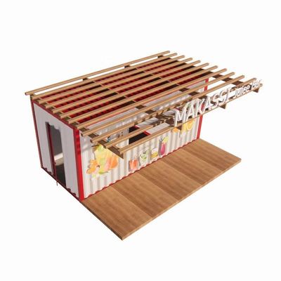 Modern Design Container Houses 20ft Container Prefabricated Shops Stores in Shipping Container