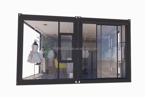 20Ft Prefab Folding Container Home House with 50/75/100mm Wave Sandwich Panel Walls Collapsible Foldable Tiny House