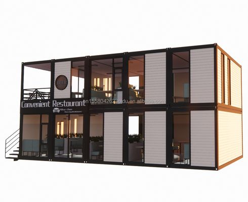 20Ft Prefab Folding Container Home House with 50/75/100mm Wave Sandwich Panel Walls Collapsible Foldable Tiny House