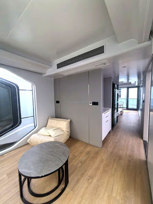 Customized Color Soundproof Space Capsule Prefab Tiny House with Wall 50/75/100mm Wave Sandwich Panel