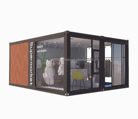 20Ft Prefab Folding Container Home House with 50/75/100mm Wave Sandwich Panel Walls Collapsible Foldable Tiny House