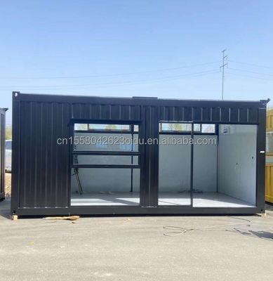 20ft Movable Prefabricated Coffee Shop Container House Design with Galvanized Steel Square Tubes