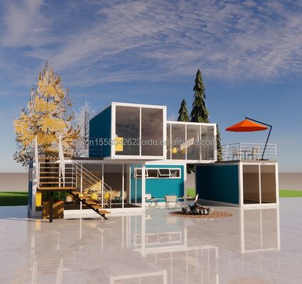 Detachable 20ft Flat Pack Luxury Small Living Container House with Aluminum Alloy Windows and Galvanized Steel Bending 180g
