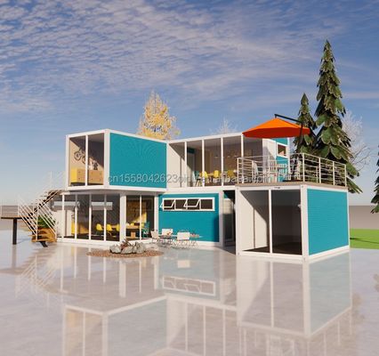 Detachable 20ft Flat Pack Luxury Small Living Container House with Aluminum Alloy Windows and Galvanized Steel Bending 180g