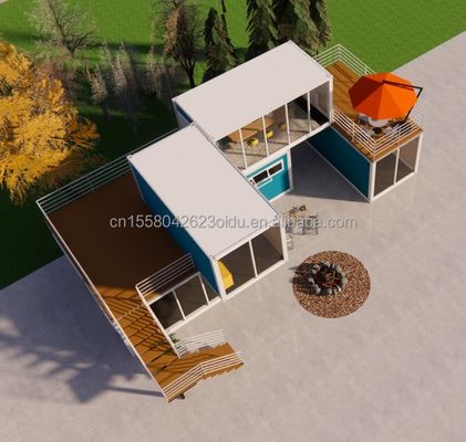 Detachable 20ft Flat Pack Luxury Small Living Container House with Aluminum Alloy Windows and Galvanized Steel Bending 180g