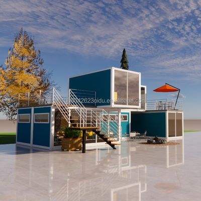 Detachable 20ft Flat Pack Luxury Small Living Container House with Aluminum Alloy Windows and Galvanized Steel Bending 180g