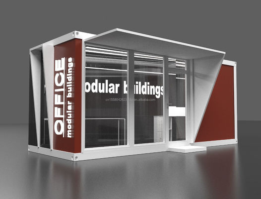 Main Structure Galvanized Steel Square Tubes Outdoor Food Store Sentry Box Coffee Shop Clothing Container