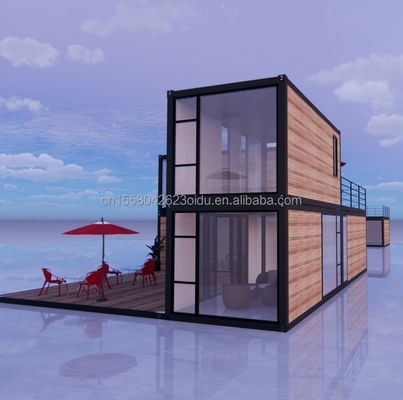 Modern Design 20 Foot Extendable Flat Pack Modular Home Prefab Sandwich Panel Shipping 3 Bedroom Container House for Hotel